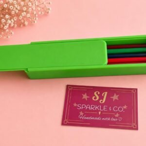 3D printed pencil box lime green