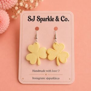 3d printed good luck earrings