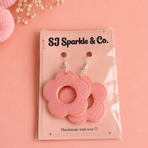 3d printed flower earrings