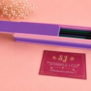3D printed pencil box purple tones