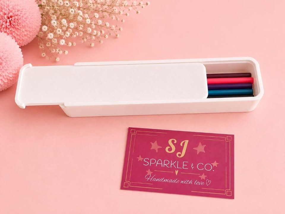 3D printed pencil box white
