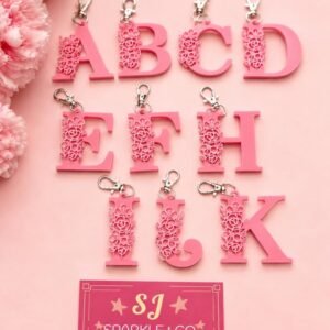 3D printed letter Keychain bag tag