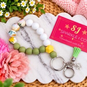 BEADED WRISTLET KEYCHAIN