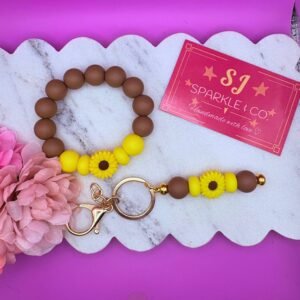 Sunflower Keyring + bracelet
