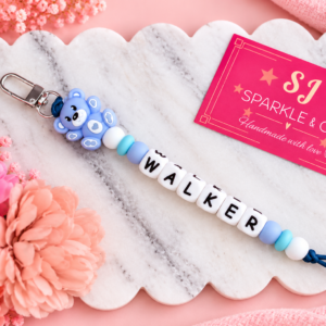 Personalised Beaded Bag Tag