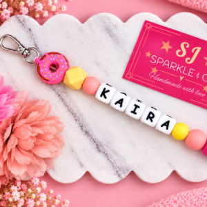 Personalised Beaded Bag Tag