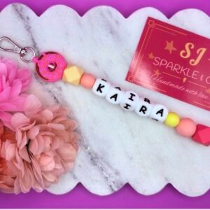 Personalised Beaded Bag Tag