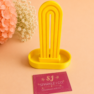 Scrunchie holder display yellow