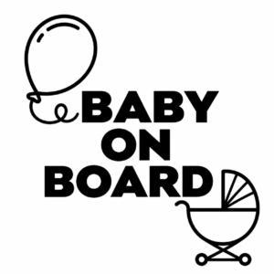 Baby on board car vinyl decal sticker