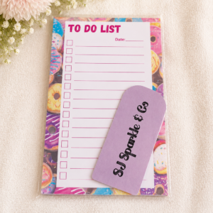 To do list notepad doughnuts