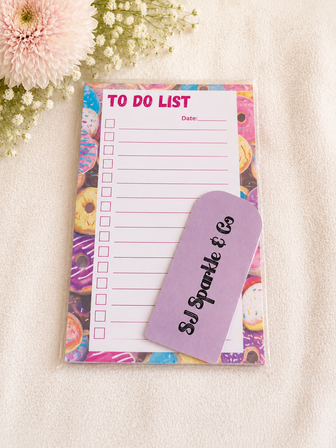 To do list notepad doughnuts
