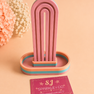 Scrunchie holder display pastel rainbow