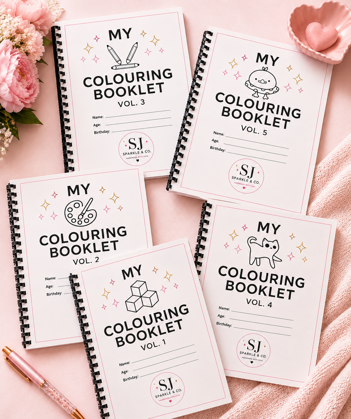 Kids colour book volume 1- 5 bulk lot