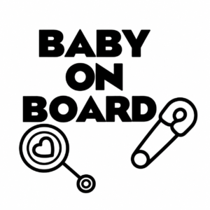 Baby on board car vinyl decal
