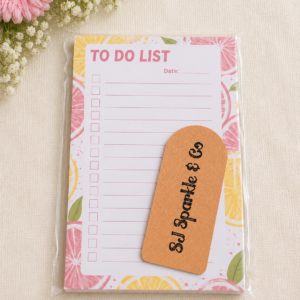 To do list notepads pink yellow lemon