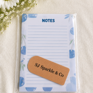 Notes notepads blue cherry