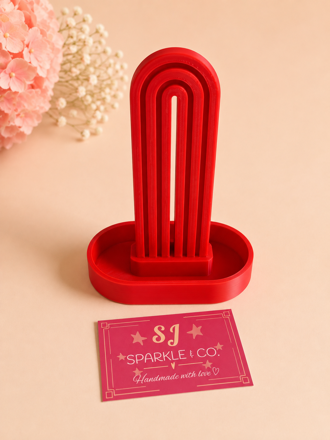 Scrunchie holder display red