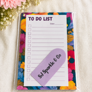 To do list notepad Colourful flowers