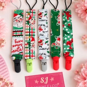 CHRISTMAS THEME CLOTH BABY DUMMY CLIP HOLDER
