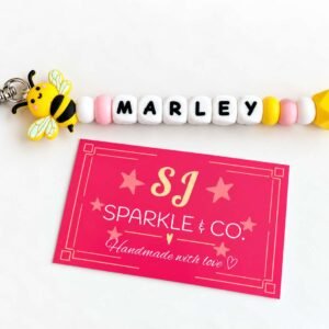 Personalised Beaded Bag Tag