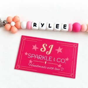 Personalised Beaded Bag Tag