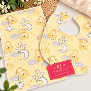 SWEET LITTLE DREAMS BABY BIB + BURP CLOTH SET