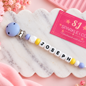Personalized baby dummy clip