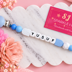 Personalized baby dummy clip