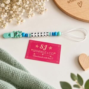 Personalized baby dummy clip